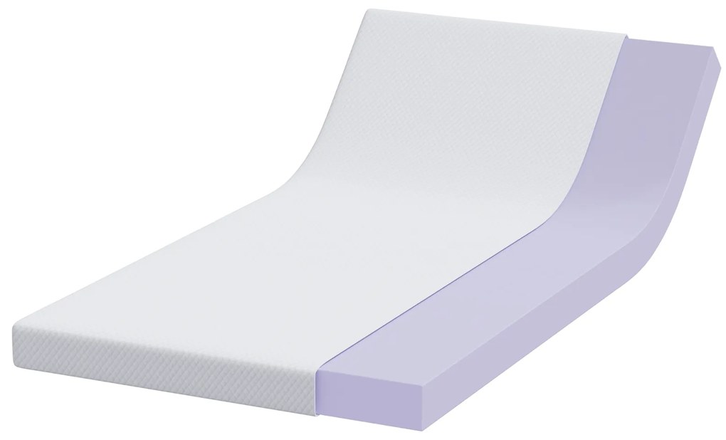 vidaXL Στρώματα Λευκό 90 x 200 cm 100% ύφασμα πολυεστέρα με τζακάρ