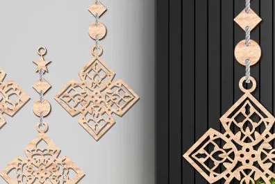 Intra απο ξύλο plywood 3mm-4mm πάχος – Ξύλινος Κρεμαστός τοίχος Τέχνη με Δίασταση  20x20 cm INTRAFABR-93850451
