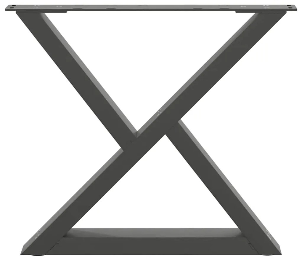 vidaXL Πόδια Τραπεζιού Σαλονιού 2 τεμ. Ανθρακί 60x(42-43,3) εκ. Ατσάλι