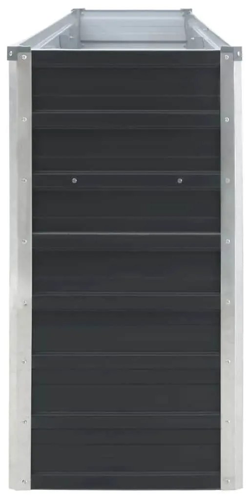 vidaXL Ζαρντινιέρα Ψηλή Ανθρακί 320x40x77 εκ. Γαλβανισμένος Χάλυβας