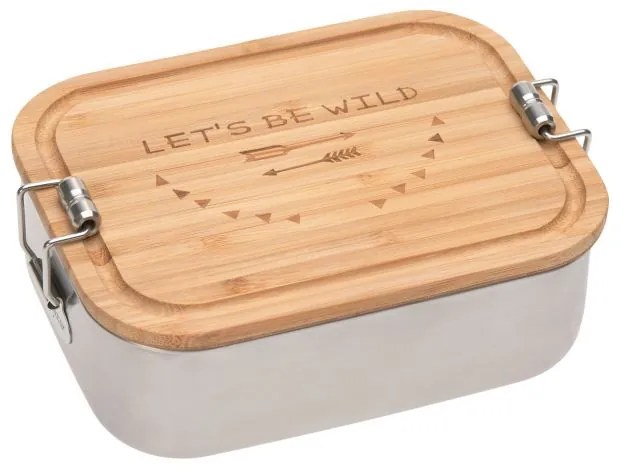 Laessig Φαγητοδοχείο inox με καπάκι bamboo Adventure