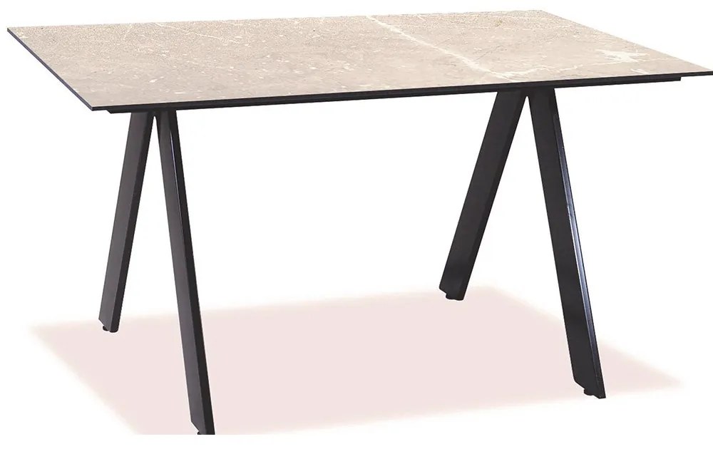 Τραπέζι Παραλ/μο Αλουμινίου Hpl 22516 140x80x75cm Beige-Black