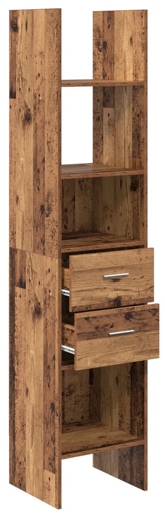 vidaXL Βιβλιοθήκη Παλαιό ξύλο 40 x 35 x 180 εκ. Επεξεργασμένο ξύλο