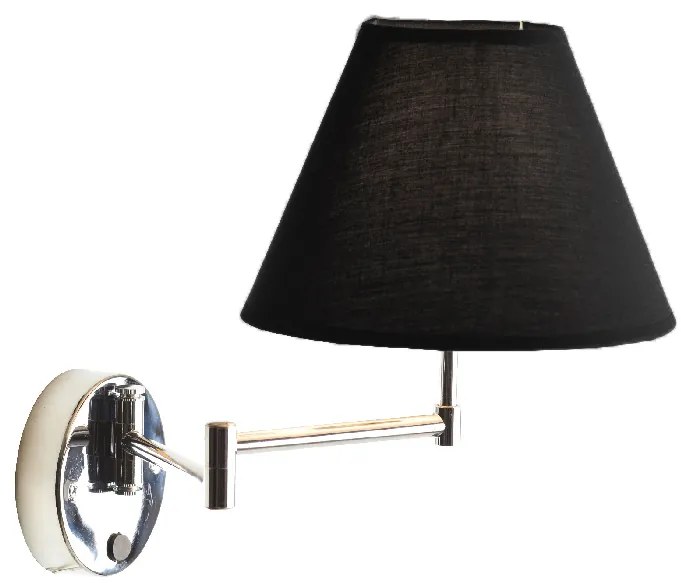Απλίκα Τοίχου Aca Suwon SUWB01B Chrome/Black