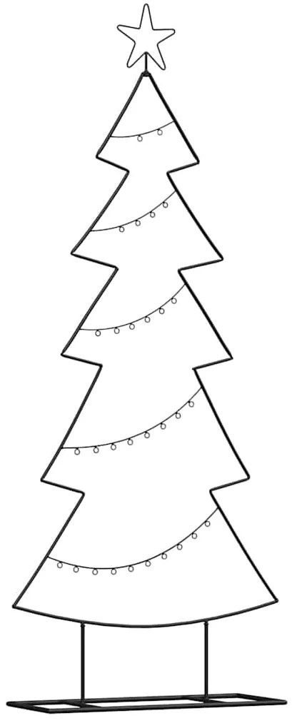 vidaXL Μεταλλικό χριστουγεννιάτικο δέντρο με βάση Μαύρο 150 cm Ατσάλι