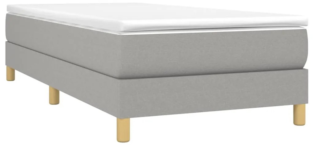 ΚΡΕΒΑΤΙ BOXSPRING ΜΕ ΣΤΡΩΜΑ ΑΝΟΙΧΤΟ ΓΚΡΙ 90X200 ΕΚ. ΥΦΑΣΜΑΤΙΝΟ 3144143