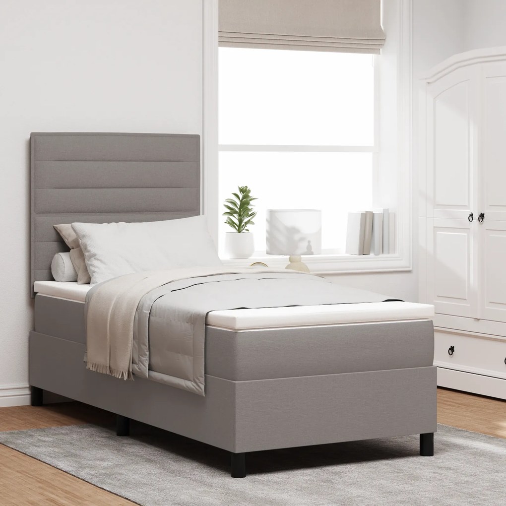 vidaXL Κρεβάτι με Ελατήρια και Στρώμα 80x200 cm Ύφασμα