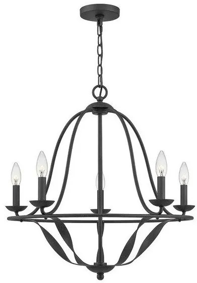 Πολυέλαιος Κρεμαστό Φωτιστικό 5xE14 Bradbury Elstead Lighting-QZ-BRADBURY5-GK-Γκρι QZ-BRADBURY5-GK