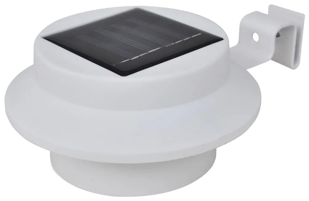 Φωτιστικά Περίφραξης Εξωτερικού Χώρου Ηλιακά LED 12 τεμ. Λευκά - Λευκό