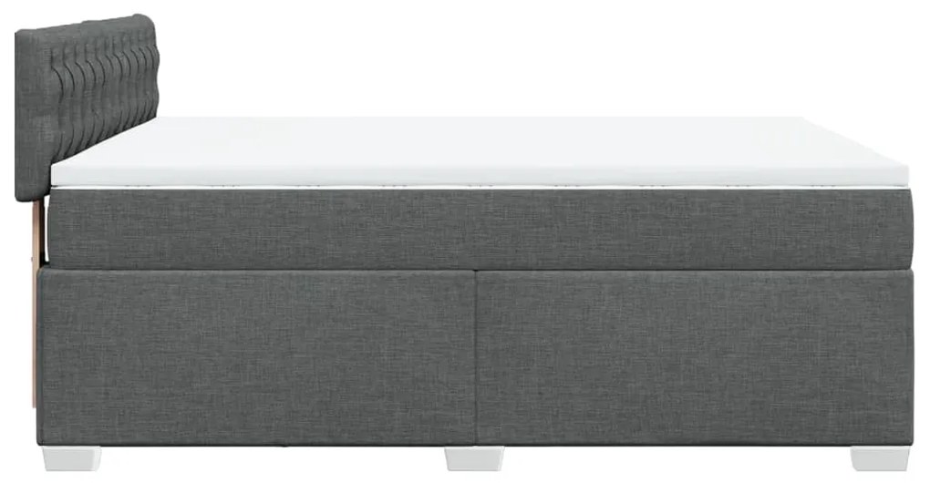 ΚΡΕΒΑΤΙ BOXSPRING ΜΕ ΣΤΡΩΜΑ ΣΚΟΥΡΟ ΓΚΡΙ 140X200 ΕΚ ΥΦΑΣΜΑΤΙΝΟ 3285919