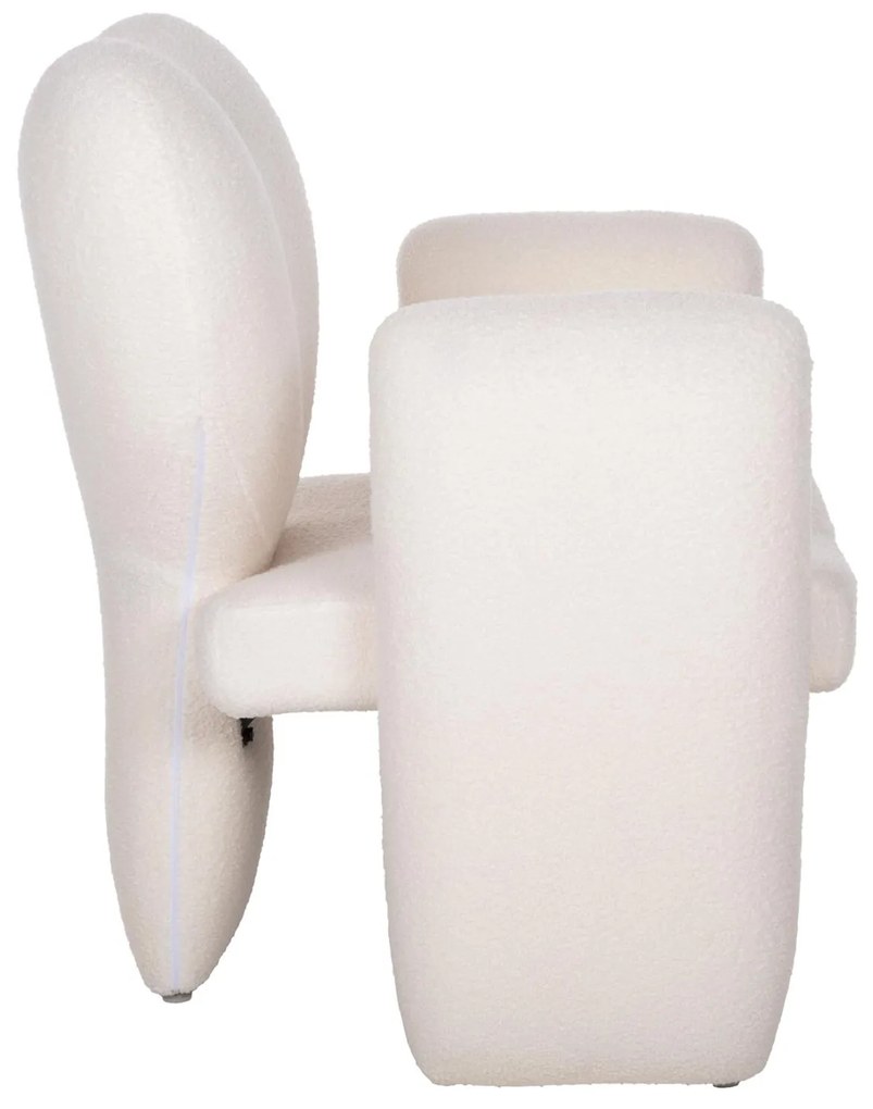 Πολυθρόνα HARTT C9777.05 Λευκό Teddy Ύφασμα 84x74x87Yεκ. 84x74x87 εκ.