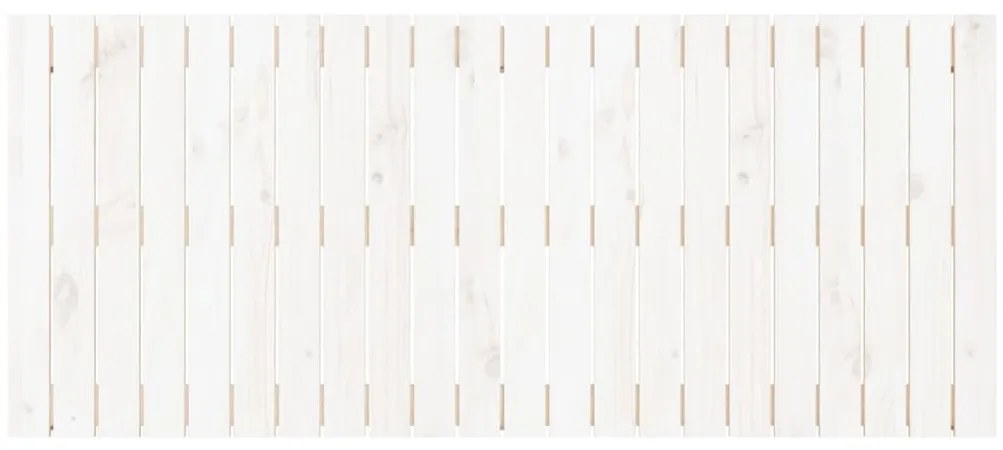 vidaXL Κεφαλάρι Τοίχου Λευκό 140x3x60 εκ. από Μασίφ Ξύλο Πεύκου