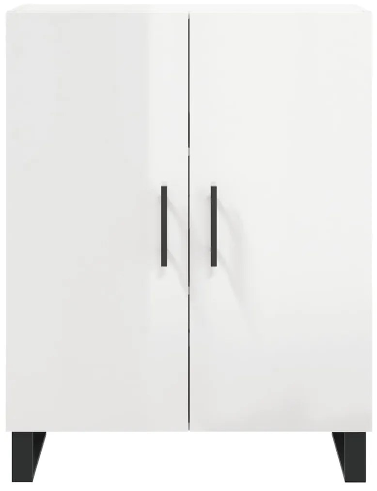 vidaXL Ντουλάπι Γυαλιστερό Λευκό 69,5x34x90 εκ. Επεξεργασμένο Ξύλο