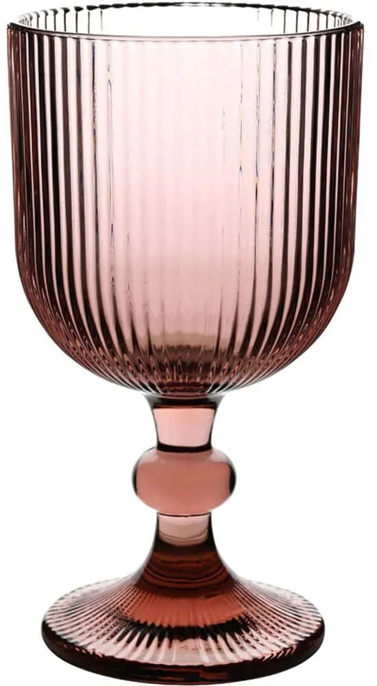 Ποτήρια Κρασιού Κολωνάτα (Σετ 6Τμχ) 8436-01 350ml Purple Ankor Γυαλί