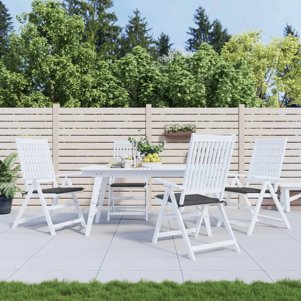 vidaXL Μαξιλάρια Καρέκλας Κήπου 4τεμ Ανθρακί 50x50x4 εκ. Oxford Ύφασμα