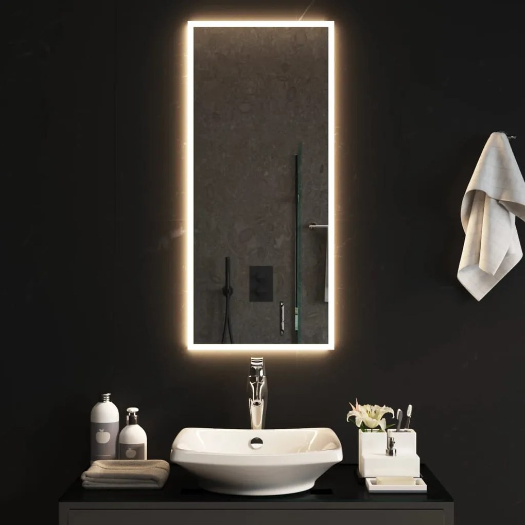 vidaXL Καθρέφτης Μπάνιου με LED 40x90 εκ.