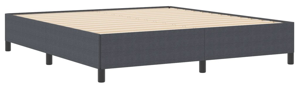 vidaXL Κρεβάτι Σκούρο Γκρι 180x200 εκ. Από Ψάθα