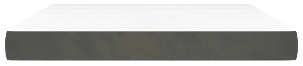 vidaXL Στρώμα με Pocket Springs Σκούρο Γκρι 160x210x20 εκ. Βελούδινο