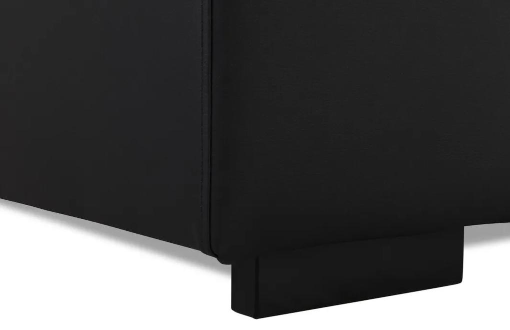 Σκαμπό σαλονιού Scandinavian Choice B100, Μαύρο, 42x50x70cm, Οικολογικό δέρμα, Πόδια: Ξύλο | Epipla1.gr