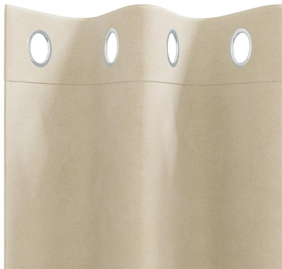 vidaXL Κουρτίνες με κουρτίνες 2 pcs Κρεμ 140 x 225 cm Βελούδο