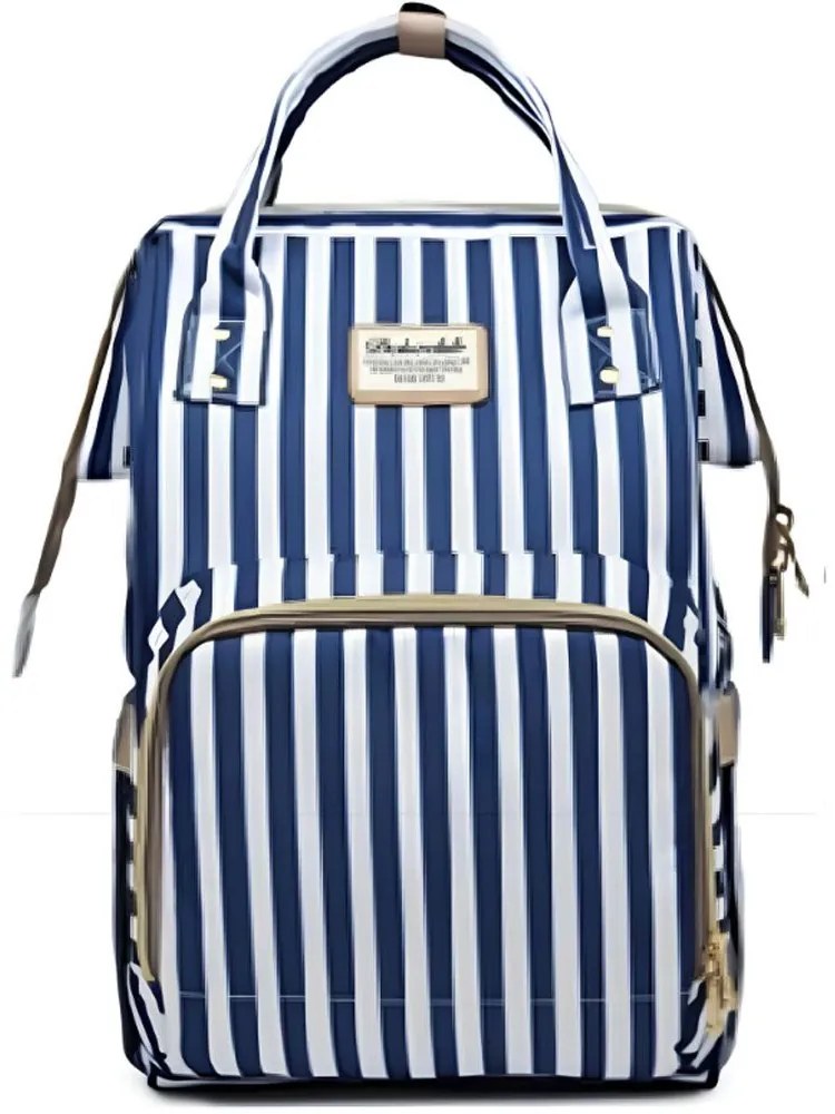 Τσάντα Πλάτης Μωρού Ριγέ B-305 24x18x39cm White-Blue Doko Club Ύφασμα
