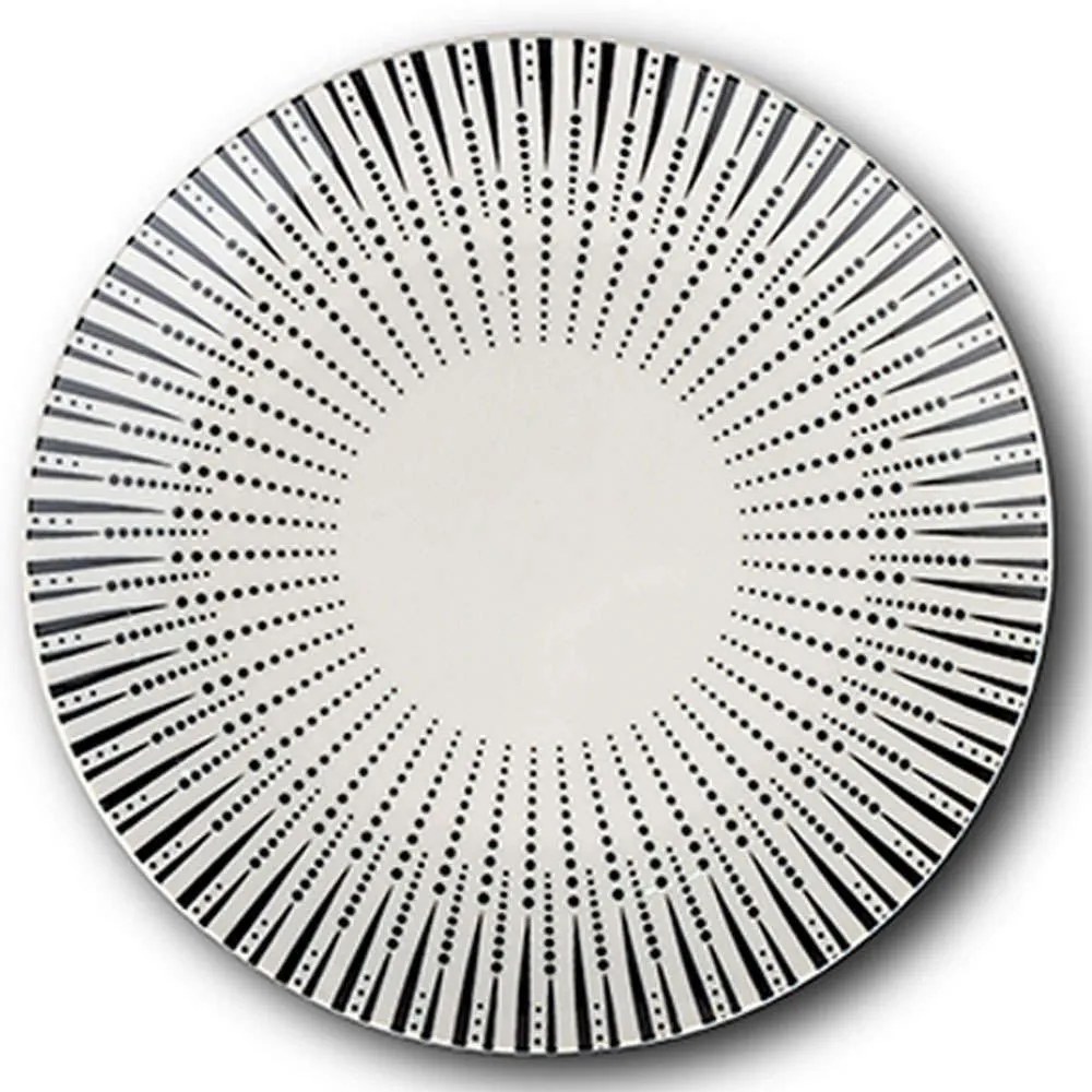 Πιάτο Φρούτου Iris 10-099-312 Φ19x2cm White-Black Nava Porcelain
