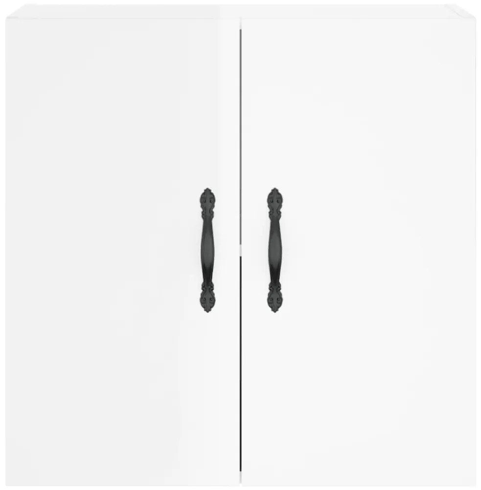 vidaXL Ντουλάπι Τοίχου Γυαλιστερό Λευκό 60x31x60 εκ Επεξεργασμένο Ξύλο