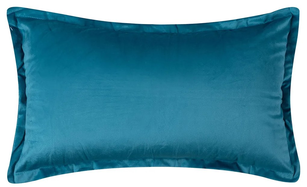 Βελουτέ Διακοσμητική Μαξιλαροθήκη (35x60) Silk Fashion A804 Πετρόλ