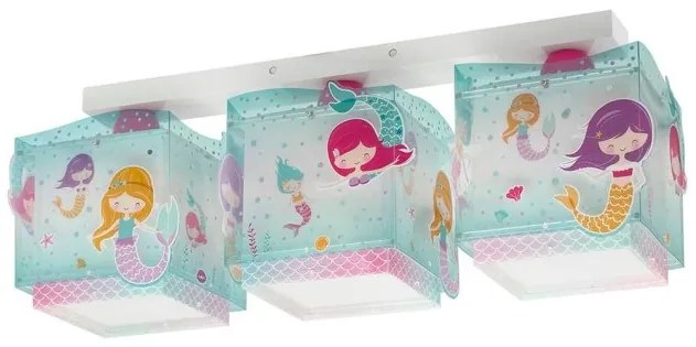 Παιδικό Φωτιστικό Τρίφωτο Οροφής Ράγα 63443 Ango Mermaids-63443-Πολύχρωμο 63443