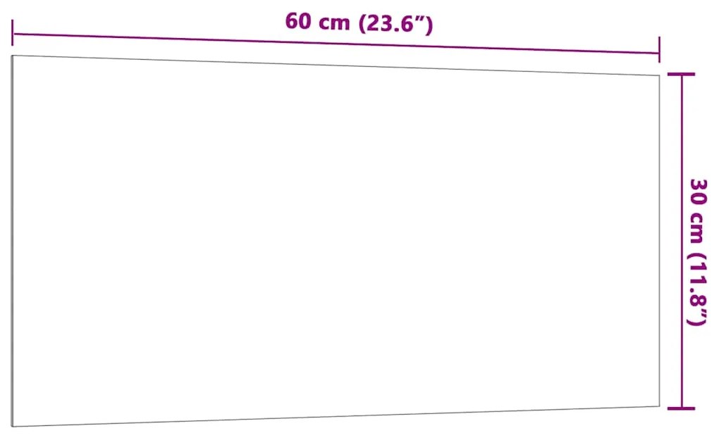 vidaXL Πίνακας Επιτοίχιος Μαγνητικός Μαύρος 60 x 30 εκ. Ψημένο Γυαλί