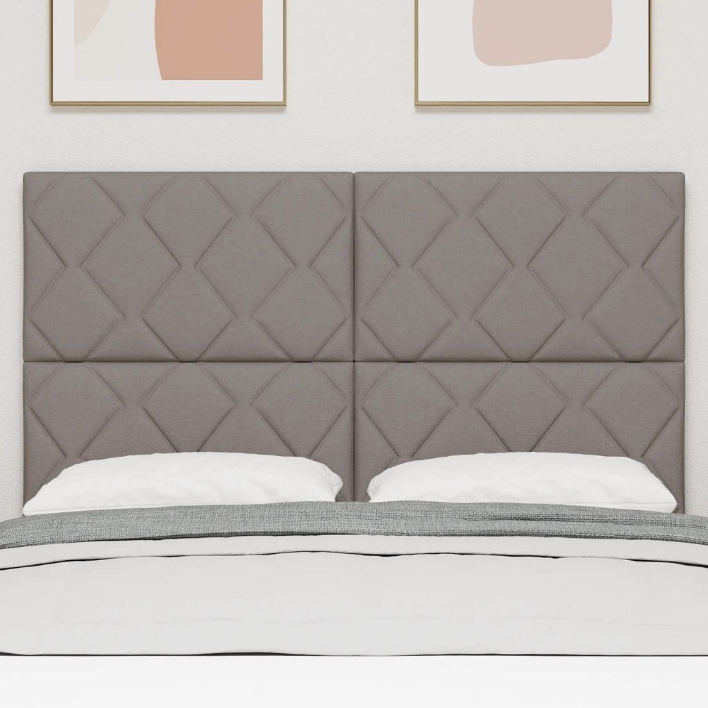 vidaXL Υφασμάτινο Κεφαλάρι Geometric με κεφαλάρι Taupe 140 cm ύφασμα
