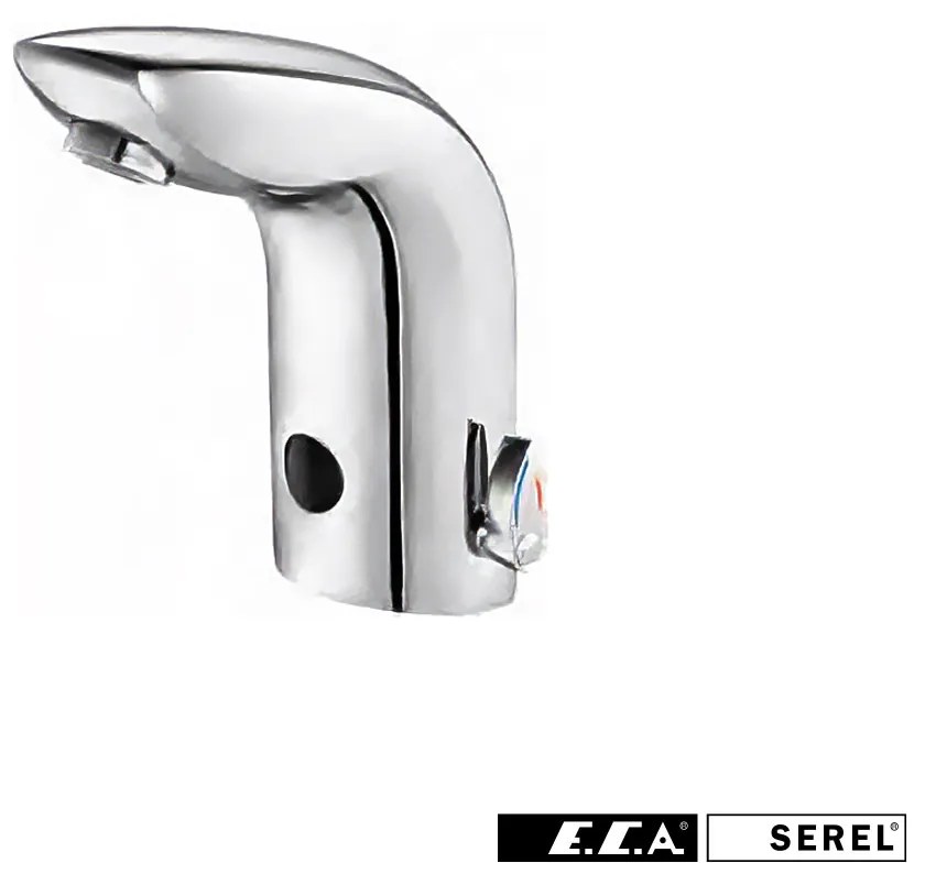 Μπαταρία Νιπτήρα Ηλεκτρονική SEREL ECA Chrome 102108234-100