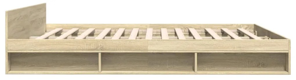 vidaXL Πλαίσιο Κρεβατιού με συρτάρια Sonoma Δρυς 200x200εκ. Επεξ. Ξύλο