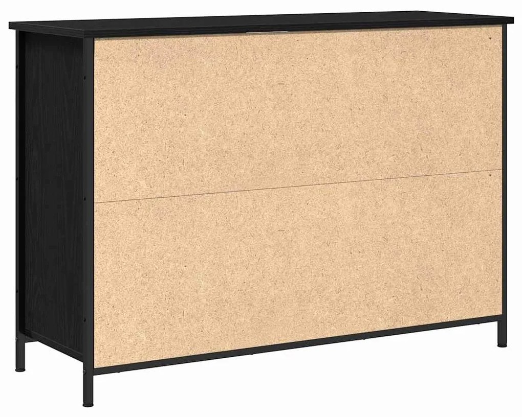 vidaXL Πλαϊνό γραφείο Μαύρη δρυς 100 x 35 x 70 εκ. Επεξεργασμένο ξύλο