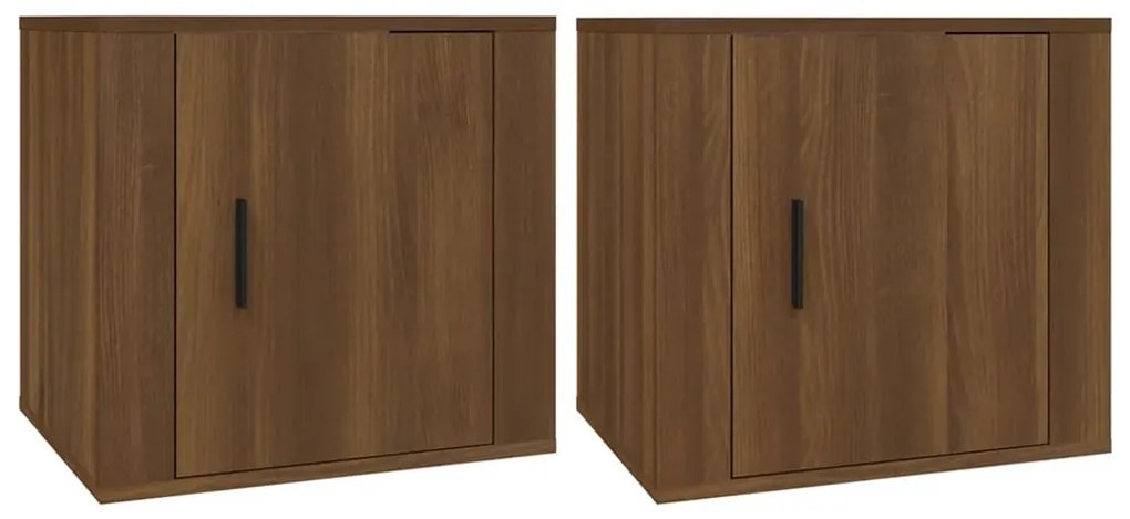 vidaXL Κομοδίνα 2 τεμ. Καφέ Δρυς 50x39x47 εκ.