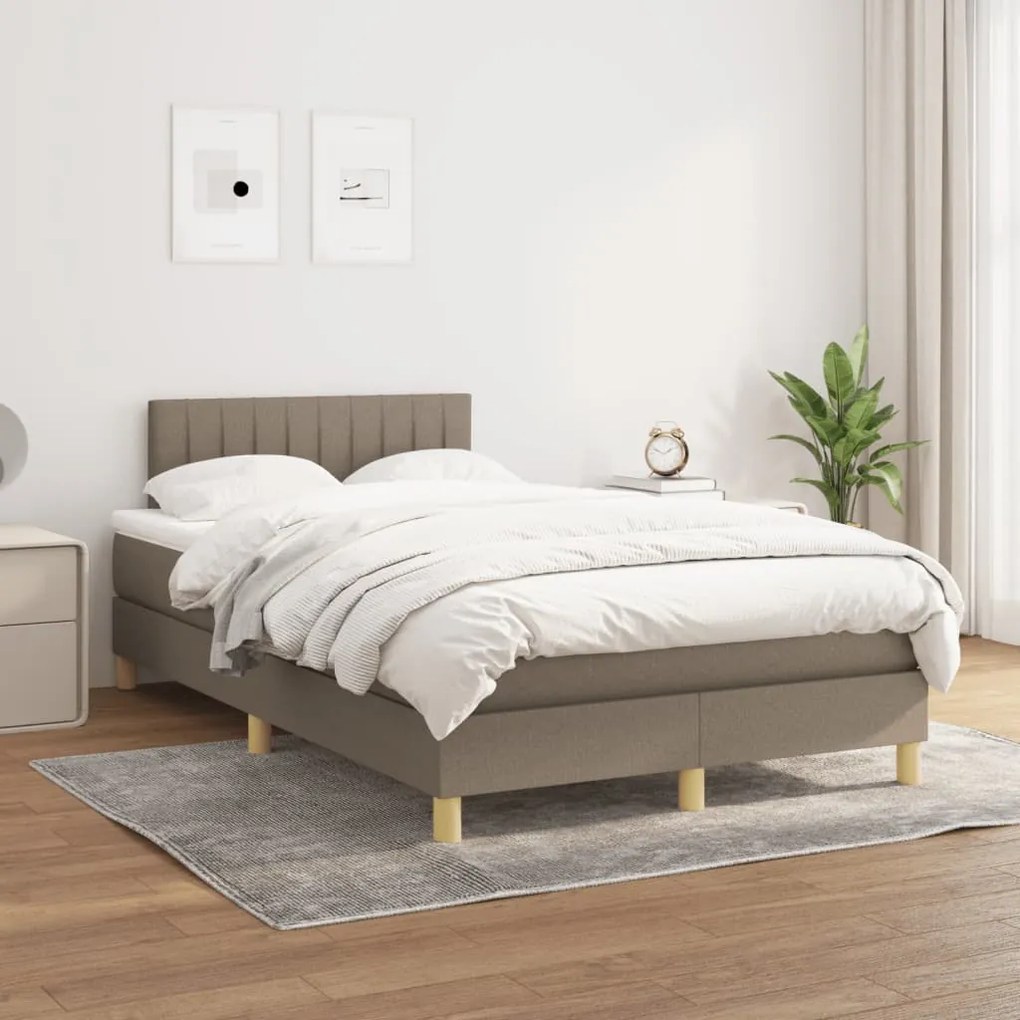 ΚΡΕΒΑΤΙ BOXSPRING ΜΕ ΣΤΡΩΜΑ TAUPE 120X190 ΕΚ. ΥΦΑΣΜΑΤΙΝΟ 3269790