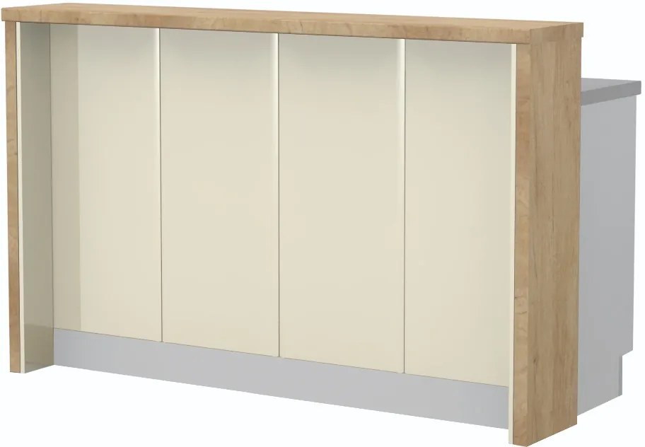 Πάγκος νησίδας Modena-Μήκος: 120 εκ.-Γκρι ανοιχτό-Siena Marble