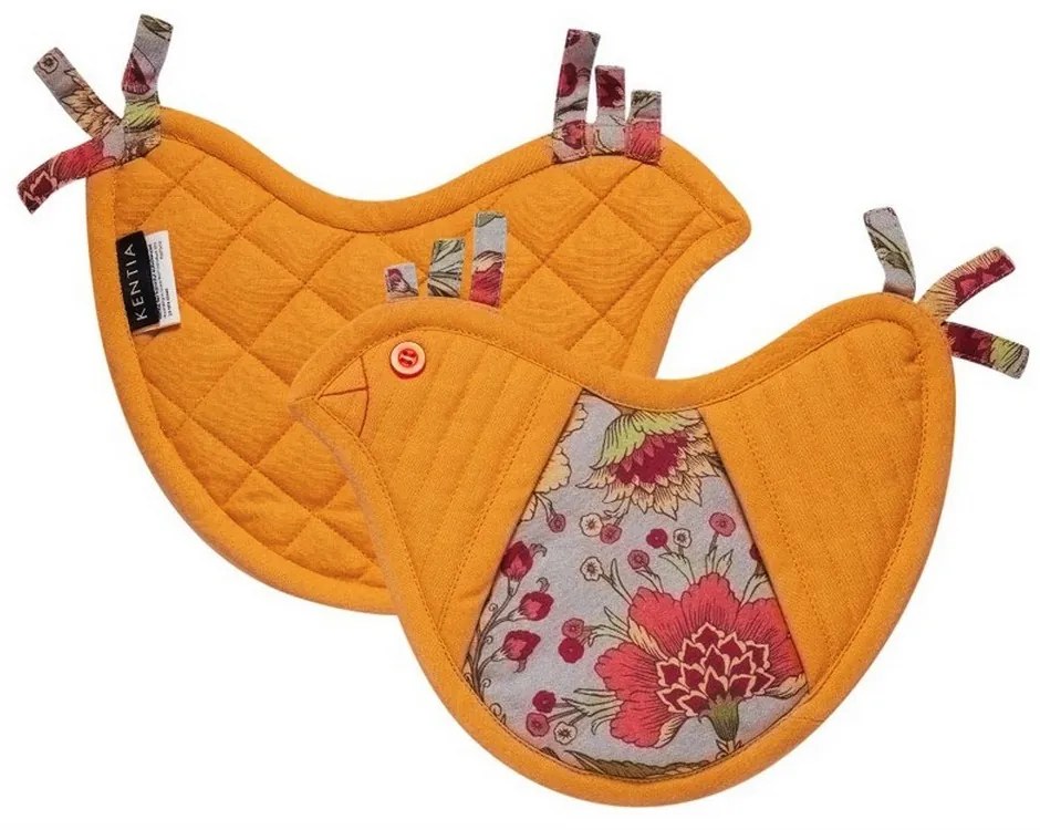 Πιάστρες Κουζίνας Handy 252 (Σετ 2τμχ) Orange Kentia 100% Cotton