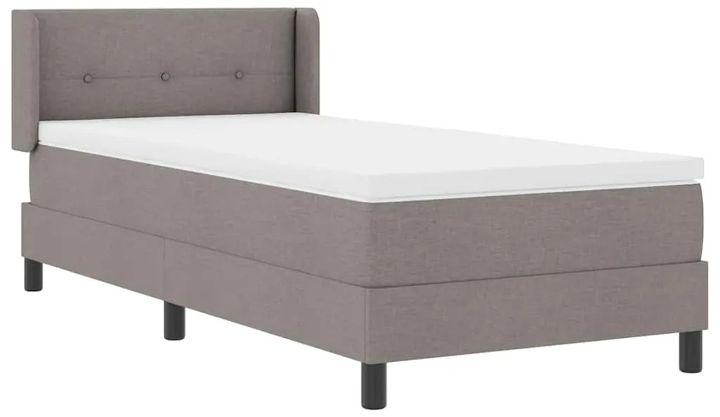 vidaXL Κρεβάτι box spring με στρώμα με στρώμα Taupe 100 x 200 cm