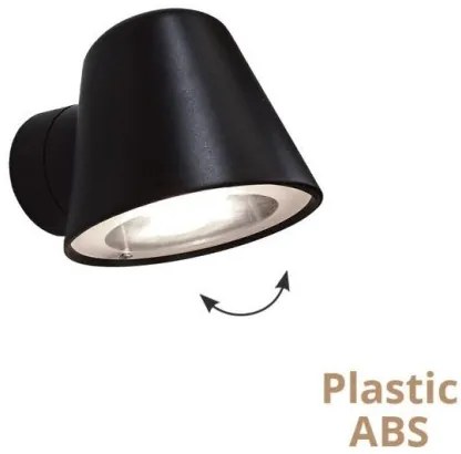 Σποτ Απλίκα Τοίχου Εξωτερικού Χώρου Μαύρο Marc 4282600 Viokef-4282600-Μαύρο 4282600