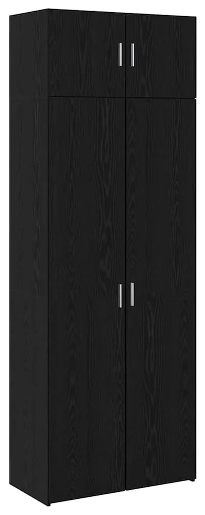 vidaXL Ντουλάπι αποθήκευσης Μαύρη δρυς 80 x 41 x 225 εκ