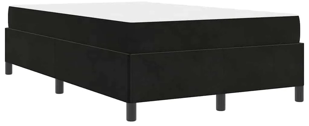 vidaXL Σκελετός Κρεβατιού Μαύρο και Λευκό 120 x 190 cm Βελούδο