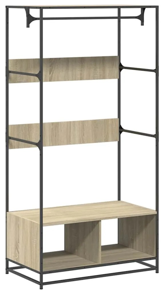 Ντουλάπα Sonoma Δρυς 90x50x180 εκ. από Επεξεργασμένο Ξύλο 849295