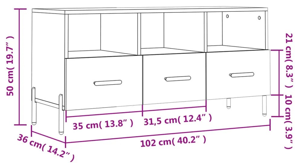 ΈΠΙΠΛΟ ΤΗΛΕΟΡΑΣΗΣ ΜΑΥΡΟ 102 X 36 X 50 ΕΚ. ΑΠΟ ΕΠΕΞΕΡΓ. ΞΥΛΟ 829045