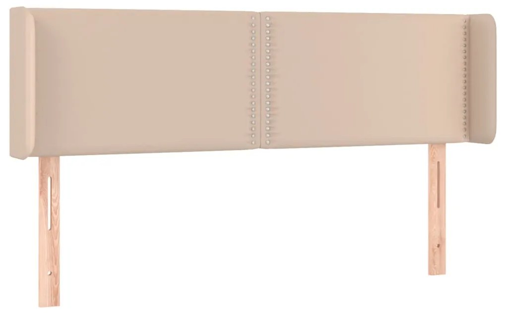 vidaXL Κεφαλάρι με Πτερύγια Καπουτσίνο 147x16x78/88εκ. Συνθετικό Δέρμα