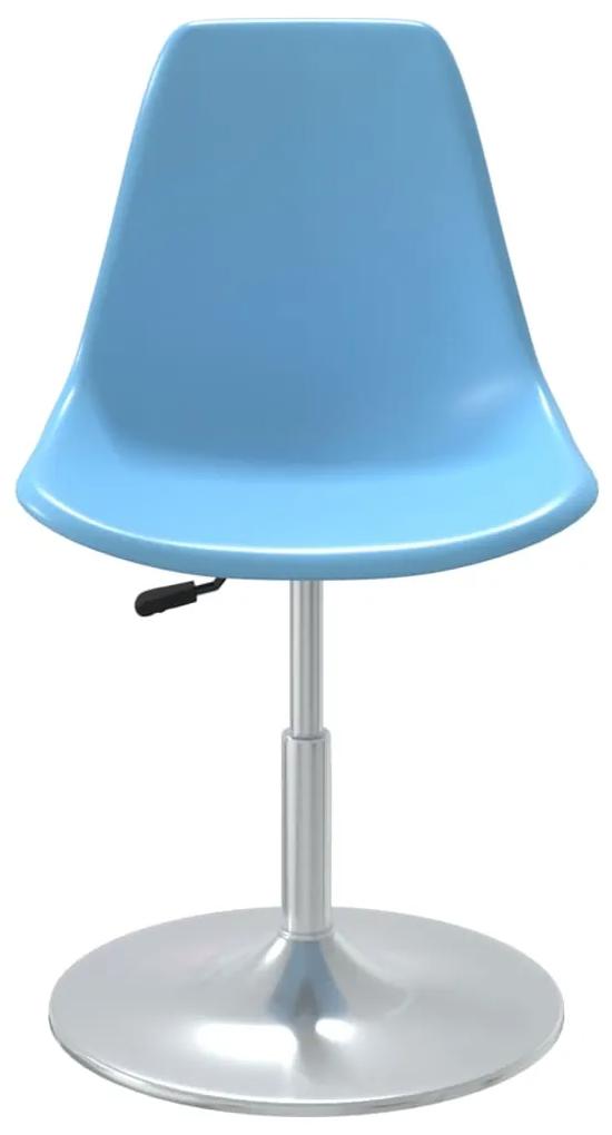 vidaXL Καρέκλες Τραπεζαρίας Περιστρεφόμενες 4 τεμ. Μπλε Πολυπροπυλένιο