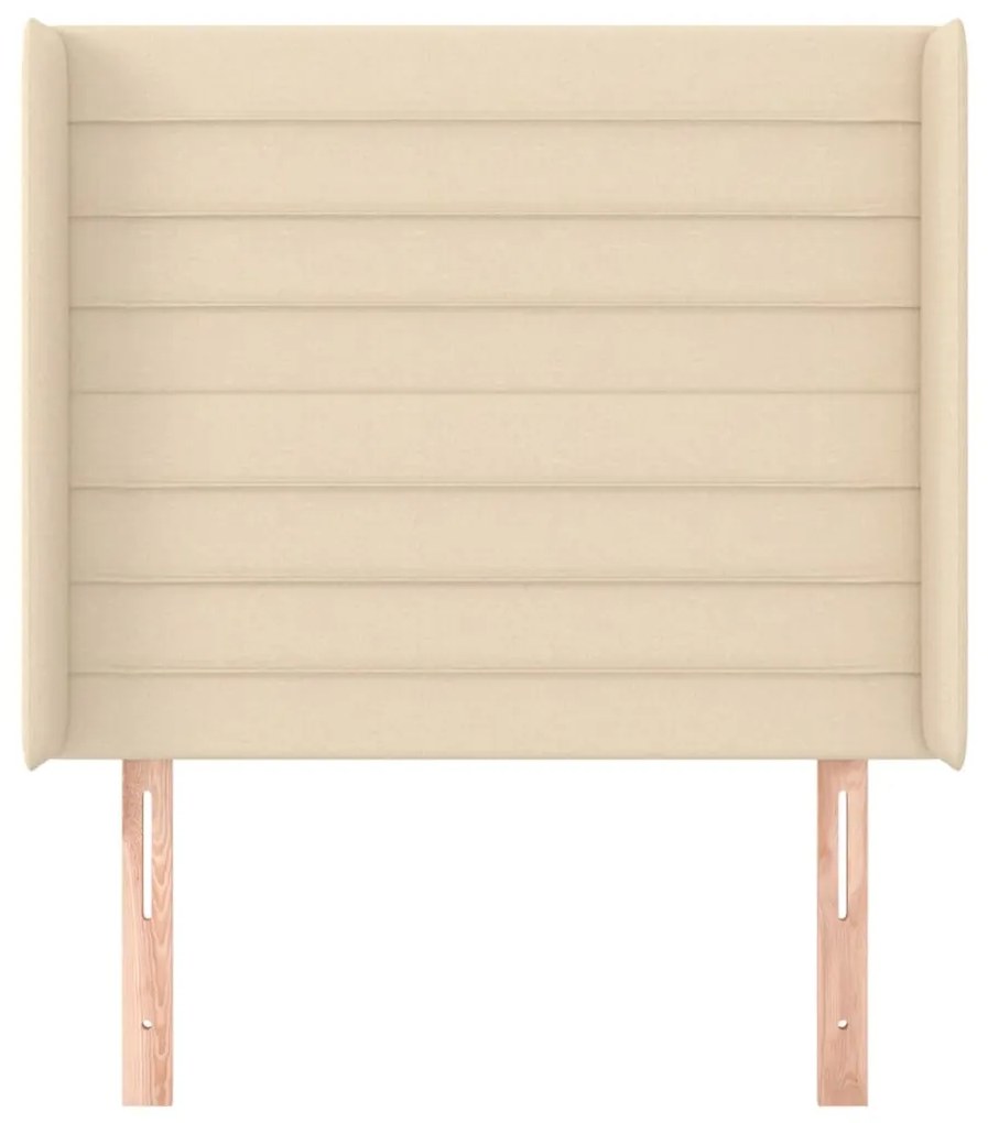 vidaXL Κεφαλάρι με Πτερύγια Κρεμ 83x16x118/128 εκ. Υφασμάτινο