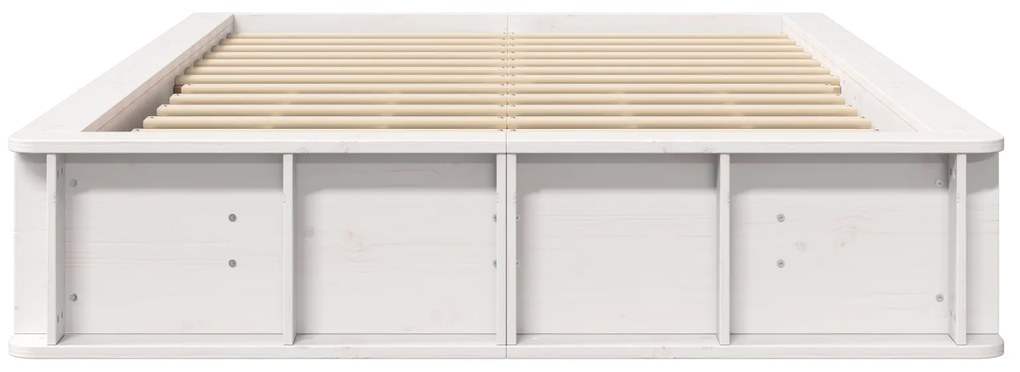 vidaXL Λευκό Κρεβάτι με Χώρο Αποθήκευσης - 140 x 200 cm