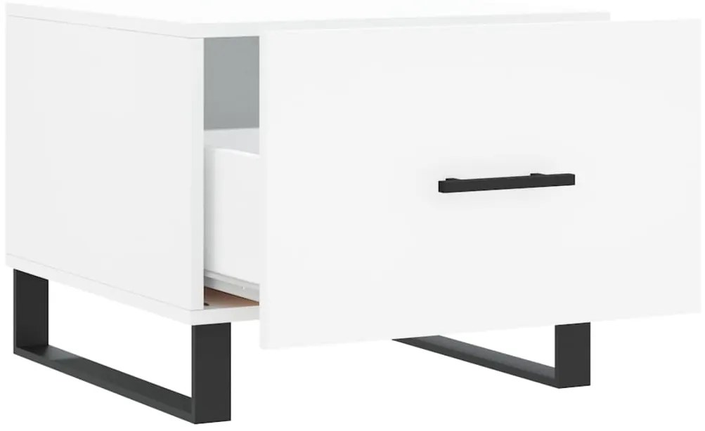 vidaXL Τραπεζάκι Σαλονιού Λευκό 50 x 50 x 40 εκ. από Επεξεργ. Ξύλο