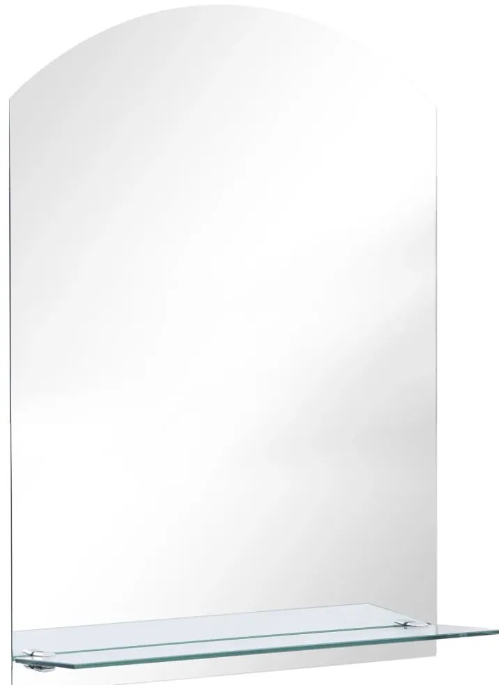 vidaXL Καθρέφτης Τοίχου με Ράφι 50 x 70 εκ. από Ψημένο Γυαλί